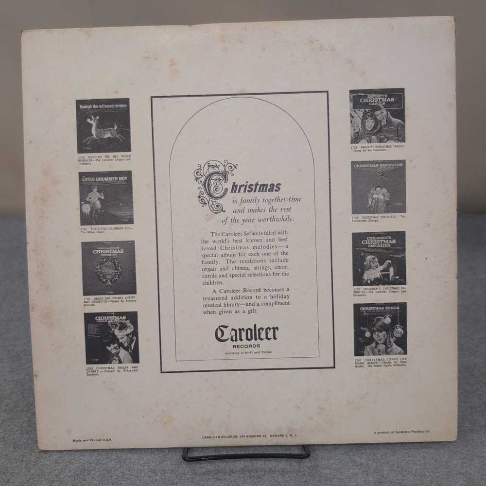 The Promenade Strings Christmas Favorites Vinyl LP Caroleer Records X 1705 VG - Picture 2 of 6